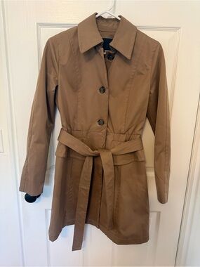 Tracy Reese Women's Tan Trench Coat with Waist Tie